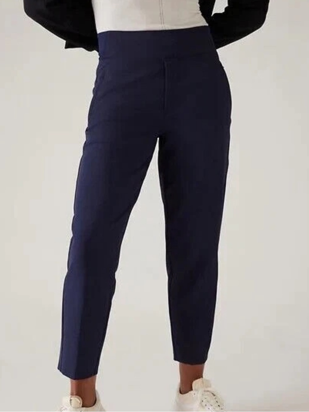 Athleta Endless High Rise Pants Size 4 Navy Blue Stretch Ankle Travel Work